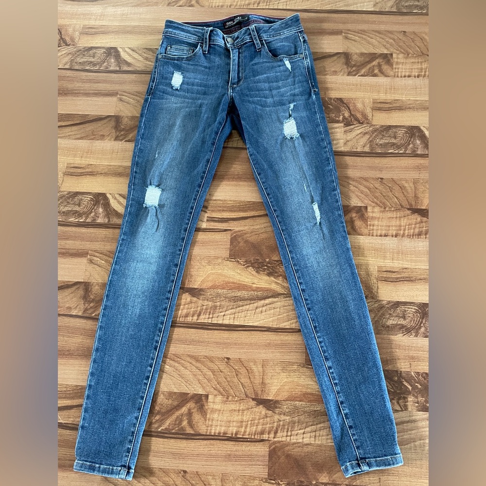 Fran Denim Sarah Skinny Distressed Jeans